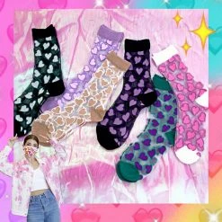 Unzzy HOT SALE Cute Breathable Crystal Socks KF82211