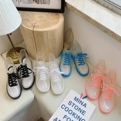 Unzzy Fashion Transparent Rain Boots KF81990 HOT SALE