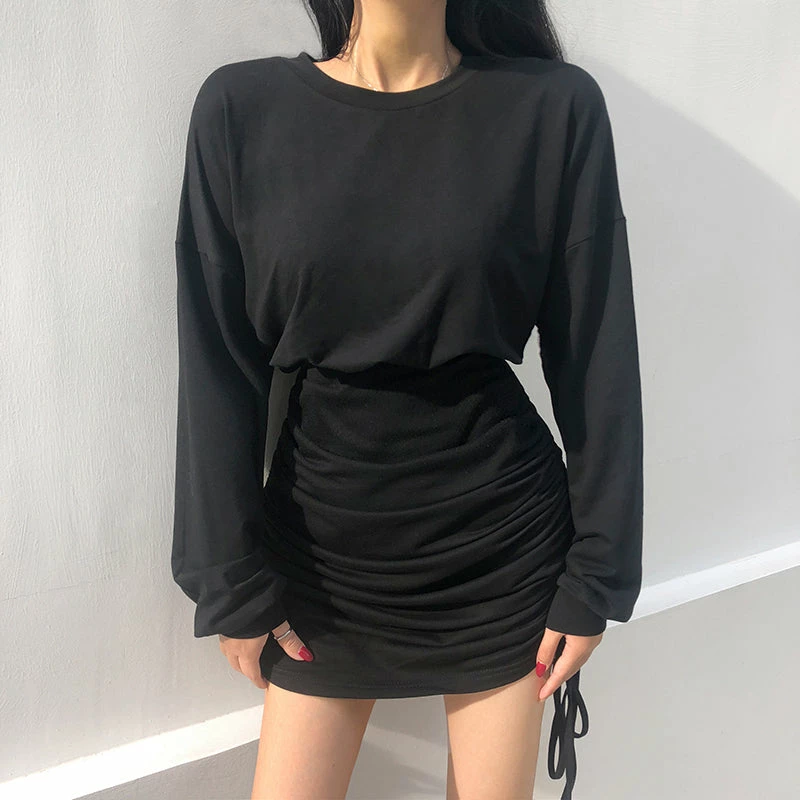 Unzzy Chic High Waist Dress KF90642 4 Unzzy Chic High Waist Dress KF90642