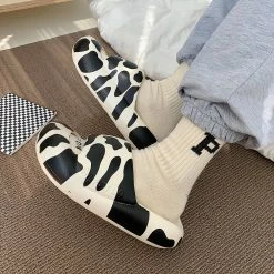 Unzzy HOT SALE Leopard Cow Slippers KF82609