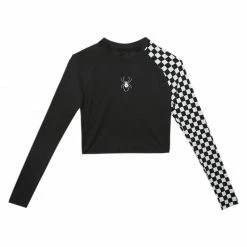 Unzzy Tops Spider Embroidery T-shirt KF9587