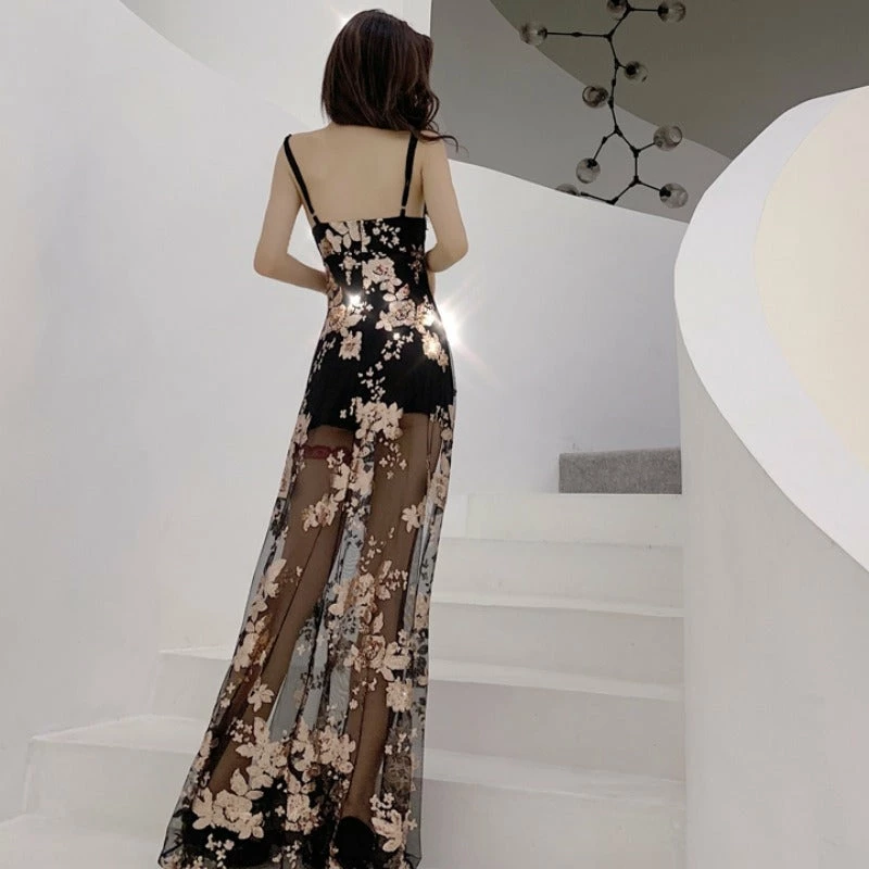 Unzzy Sequin Embroidered Dress KF30352 5 Unzzy Sequin Embroidered Dress KF30352