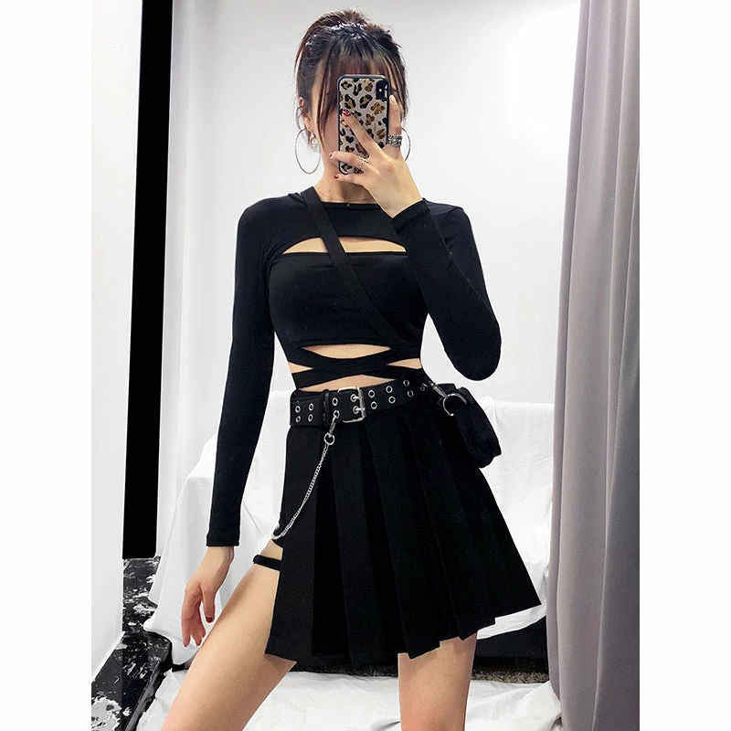 Unzzy HOT SALE High Waist Irregular Skirt KF81012 2 Unzzy HOT SALE High Waist Irregular Skirt KF81012