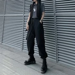 Unzzy Butterfly Embroidery Casual Pants KF50072