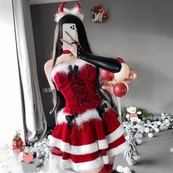 Unzzy HOT SALE BUNNY GIRL COSPLAY SUIT （4-piece Set + Ribbon） KF82454