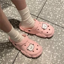 Unzzy HOT SALE Soft Cartoon Cute Bear Slippers KF82199