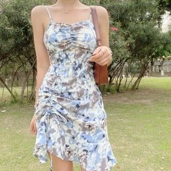 Unzzy Chic Tie-dye Slip Dress KF81062 HOT SALE