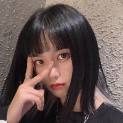 Unzzy Black Short Straight Wig KF81236