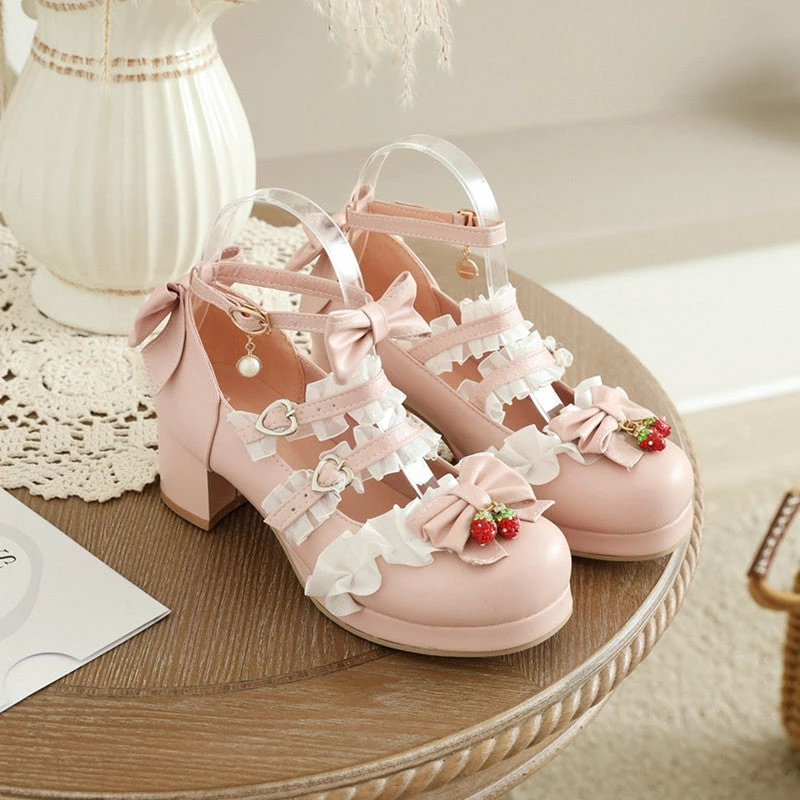 Unzzy Lolita Bow Leather Shoes KF81281 HOT SALE 6 Unzzy Lolita Bow Leather Shoes KF81281 HOT SALE
