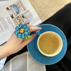 Unzzy Flower Gem Ring KF81630