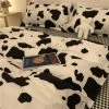 Unzzy HOT SALE Cow Black And White Spots Four-piece Set KF82238