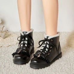 Kfashionstyle HOT SALE Lolita Plus Cashmere Martin Boots KF30010 7 Kfashionstyle HOT SALE Lolita Plus Cashmere Martin Boots KF30010