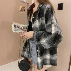 Unzzy Vintage Plaid Shirt KF90400