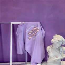 Unzzy Letter Purple Pink Blue T-shirt KF9167 HOT SALE