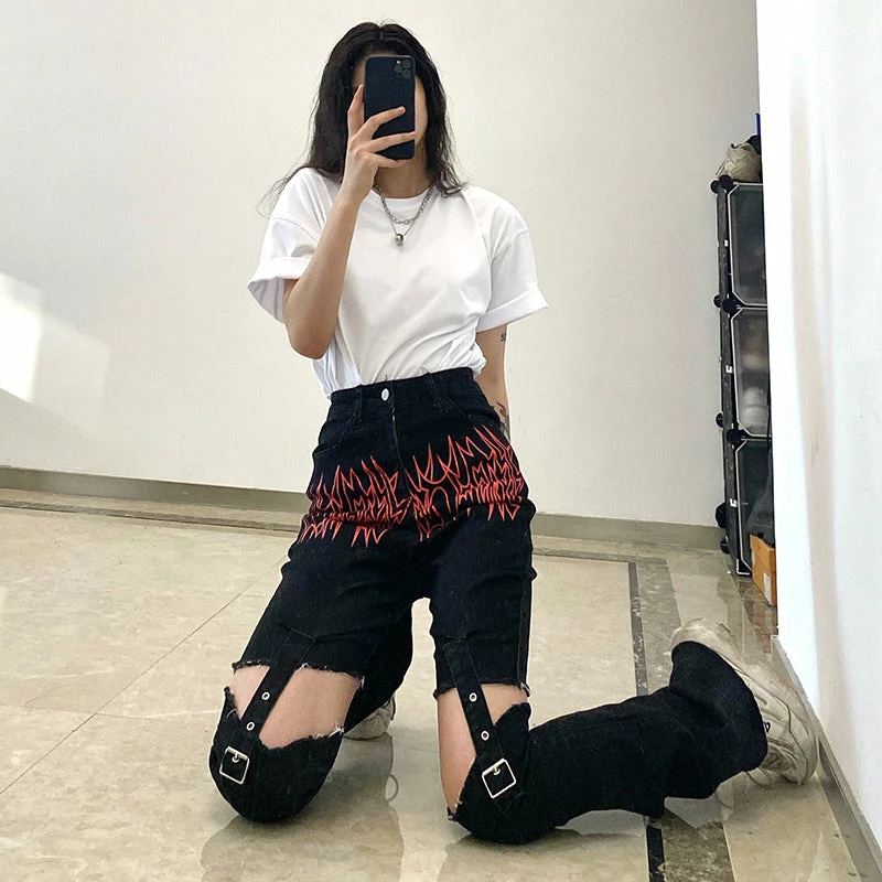 Unzzy Chain Casual Jeans KF82153 HOT SALE 3 Unzzy Chain Casual Jeans KF82153 HOT SALE