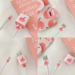 Unzzy Peach Iphone Charger Sticker KF82731