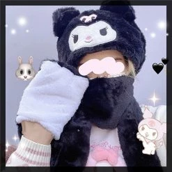 Unzzy Cute Cartoon Scarf Gloves KF82559