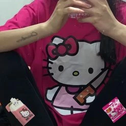 Unzzy Harajuku Kitty Cat T-shirt KF82036
