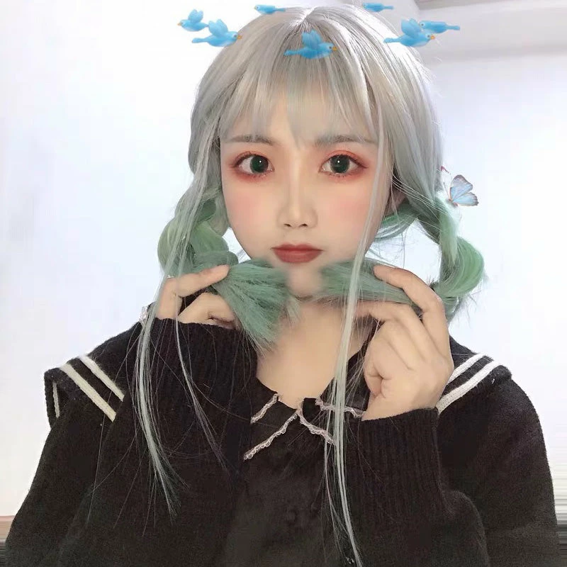 Unzzy Green Grey Wig KF81022 HOT SALE 1 Unzzy Green Grey Wig KF81022 HOT SALE