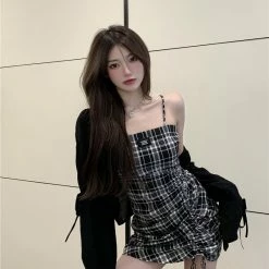 Unzzy HOT SALE Fashion Plaid Dress KF82111