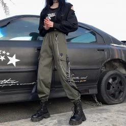 Unzzy Punk Dark Pants KF90731