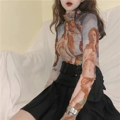 Unzzy Chic Oil Painting T-shirt KF90804 HOT SALE