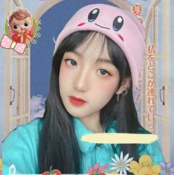 Unzzy Pink Woolen Hat KF81701 HOT SALE