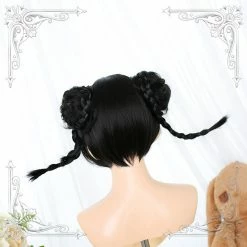 Unzzy Black Double Ponytail Wig KF82821