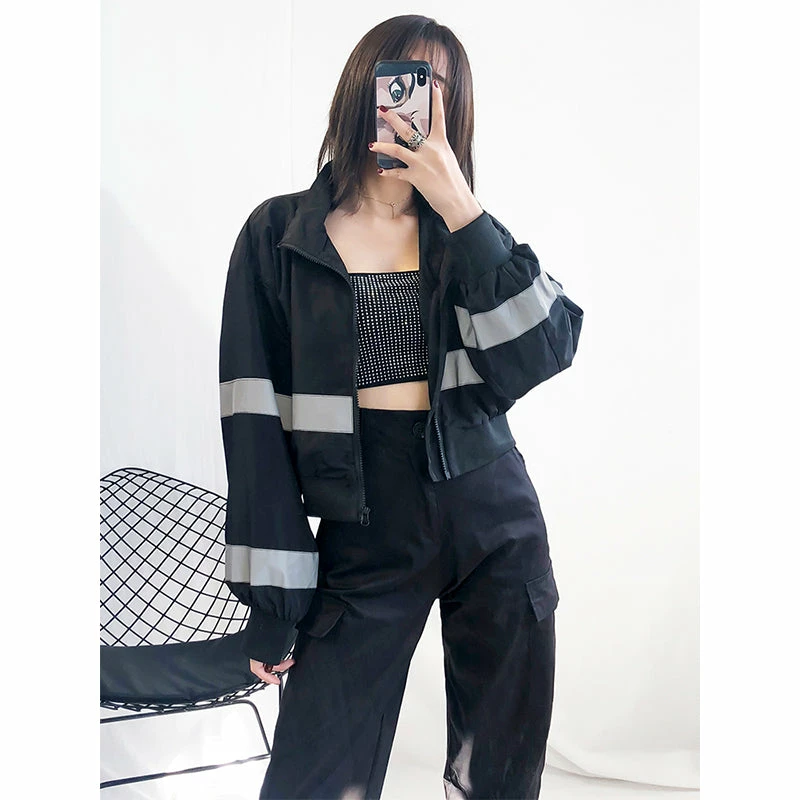 Unzzy Ulzzang Zip Jacket KF90230 3 Unzzy Ulzzang Zip Jacket KF90230