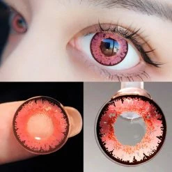 Unzzy PINK CONTACT LENSES (TWO PIECE) KF21306 All Contact Lenses