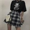 Unzzy HOT SALE Plaid Pleated Skirt KF9513