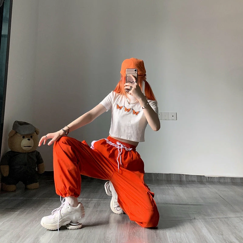 Unzzy Orange Wide Leg Pants KF50020 2 Unzzy Orange Wide Leg Pants KF50020