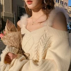 Unzzy Chic Sling Sweater KF81638 HOT SALE