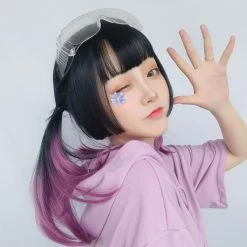 Unzzy Harajuku Gradient Purple Wig KF9491 HOT SALE