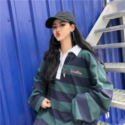 Unzzy HOT SALE Harajuku Style Striped T-shirt KF81532