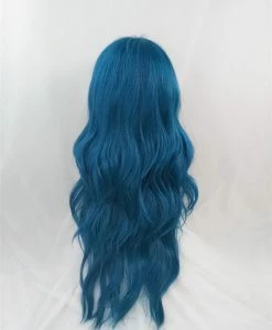 Unzzy HOT SALE Blue Green Long Curly Wig KF82138