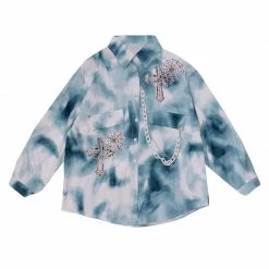 Unzzy Harajuku Spider Web Punk Long Sleeve KF82337