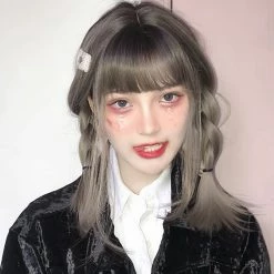 Unzzy Aoki Linen Gray Wig KF9616