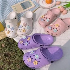 Unzzy HOT SALE Lovely Flowers Slippers KF82198