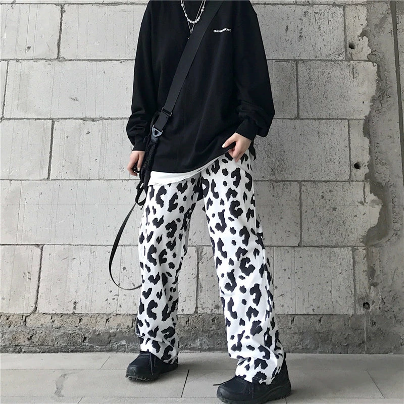 Unzzy Ulzzang Cow Pants KF81523 2 Unzzy Ulzzang Cow Pants KF81523