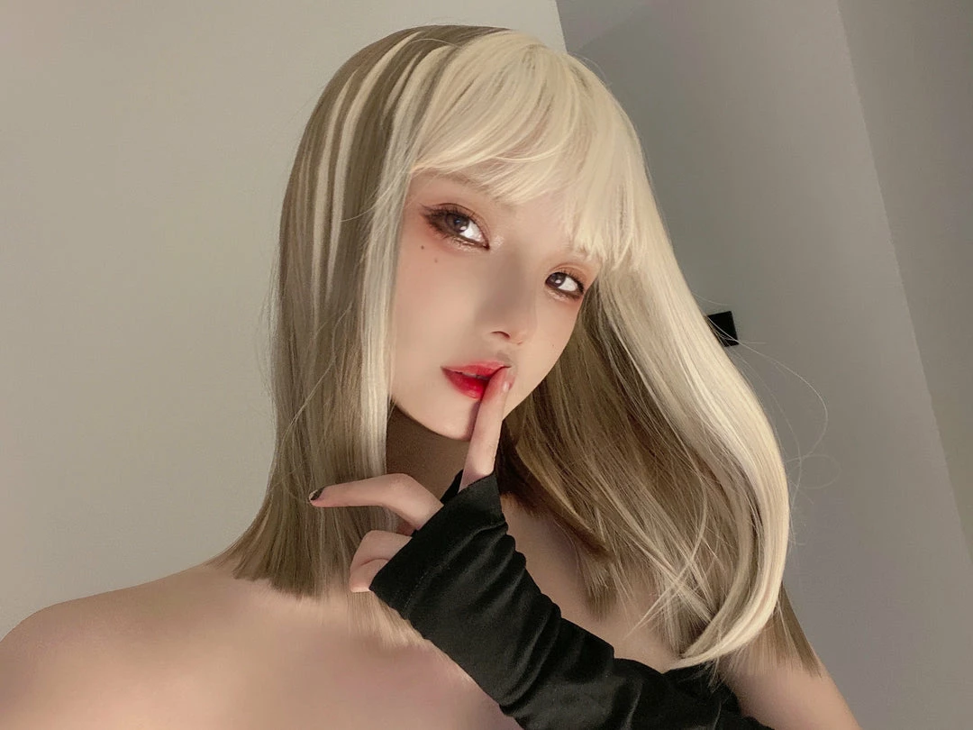 Unzzy HOT SALE Harajuku Mid-length Wig KF82099 3 Unzzy HOT SALE Harajuku Mid-length Wig KF82099