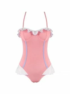 Unzzy Pink One Piece Swimsuit KF82650 HOT SALE