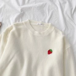 Unzzy Fruit Embroidered Sweater KF9536