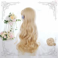 Unzzy HOT SALE Golden Long Roll Wig KF90552