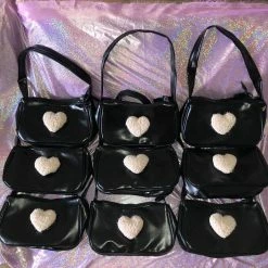 Unzzy Black Love Shoulder Bag KF82117 HOT SALE