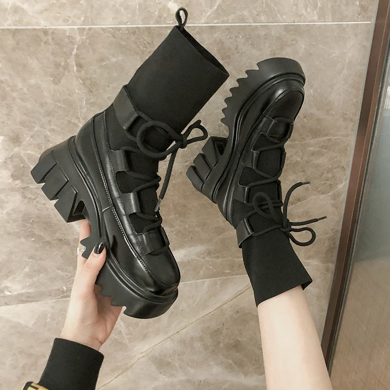 Unzzy HOT SALE BLACK All-match Martin Boots KF82233 3 Unzzy HOT SALE BLACK All-match Martin Boots KF82233