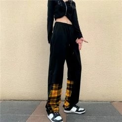 Unzzy Casual Plaid Pants KF82614