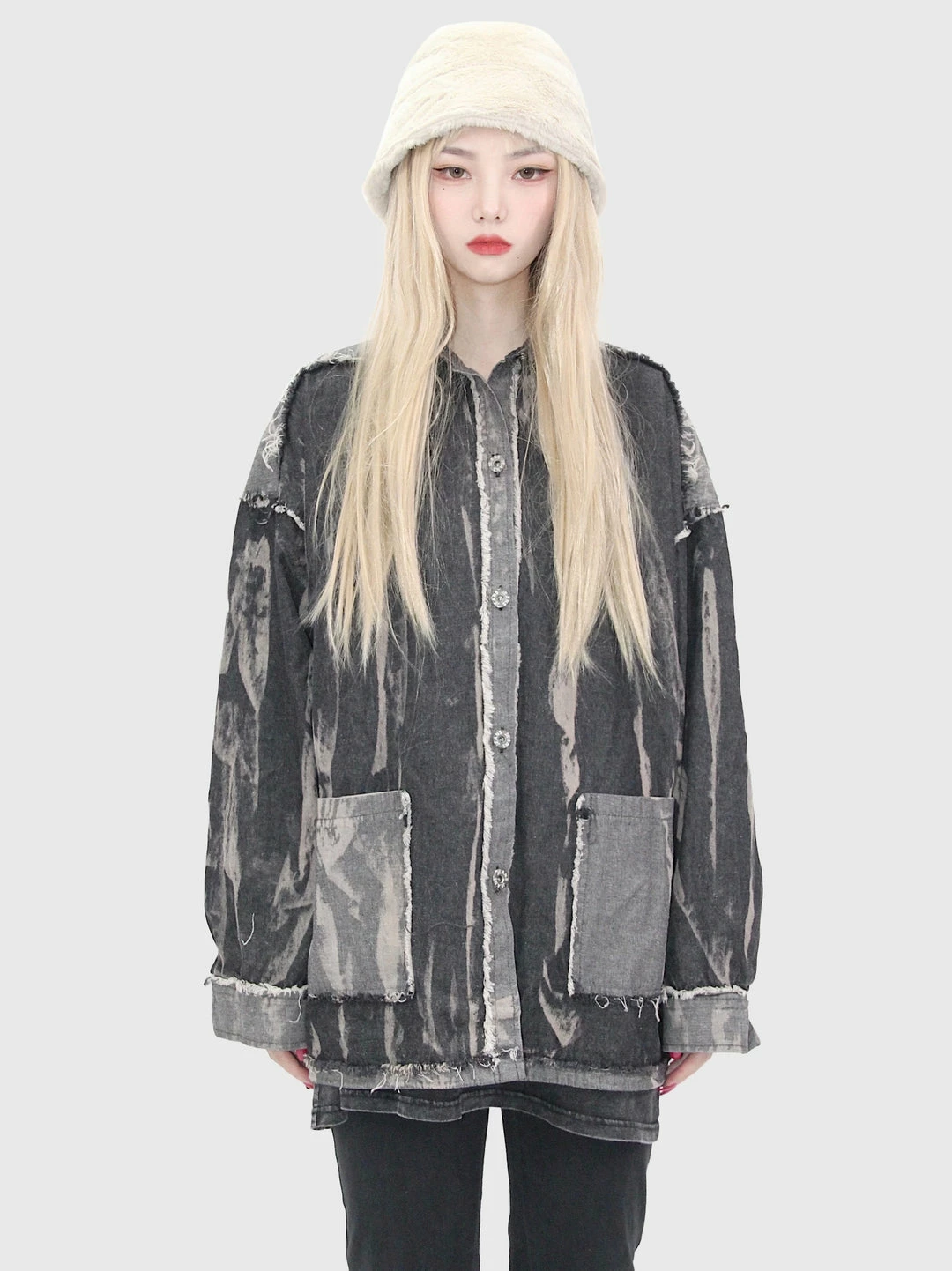 Unzzy Ulzzang Denim Jacket KF81475 2 Unzzy Ulzzang Denim Jacket KF81475