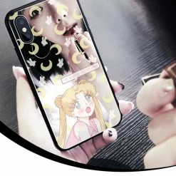 Unzzy Sailor Moon Mirror Glass Phone Case KF82519