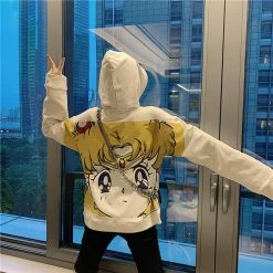 Unzzy White Sailor Moon Sweatshirt KF81984